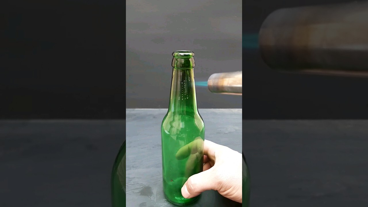 hot glass bottle vs cold water #shorts #bottle #glass #experiment