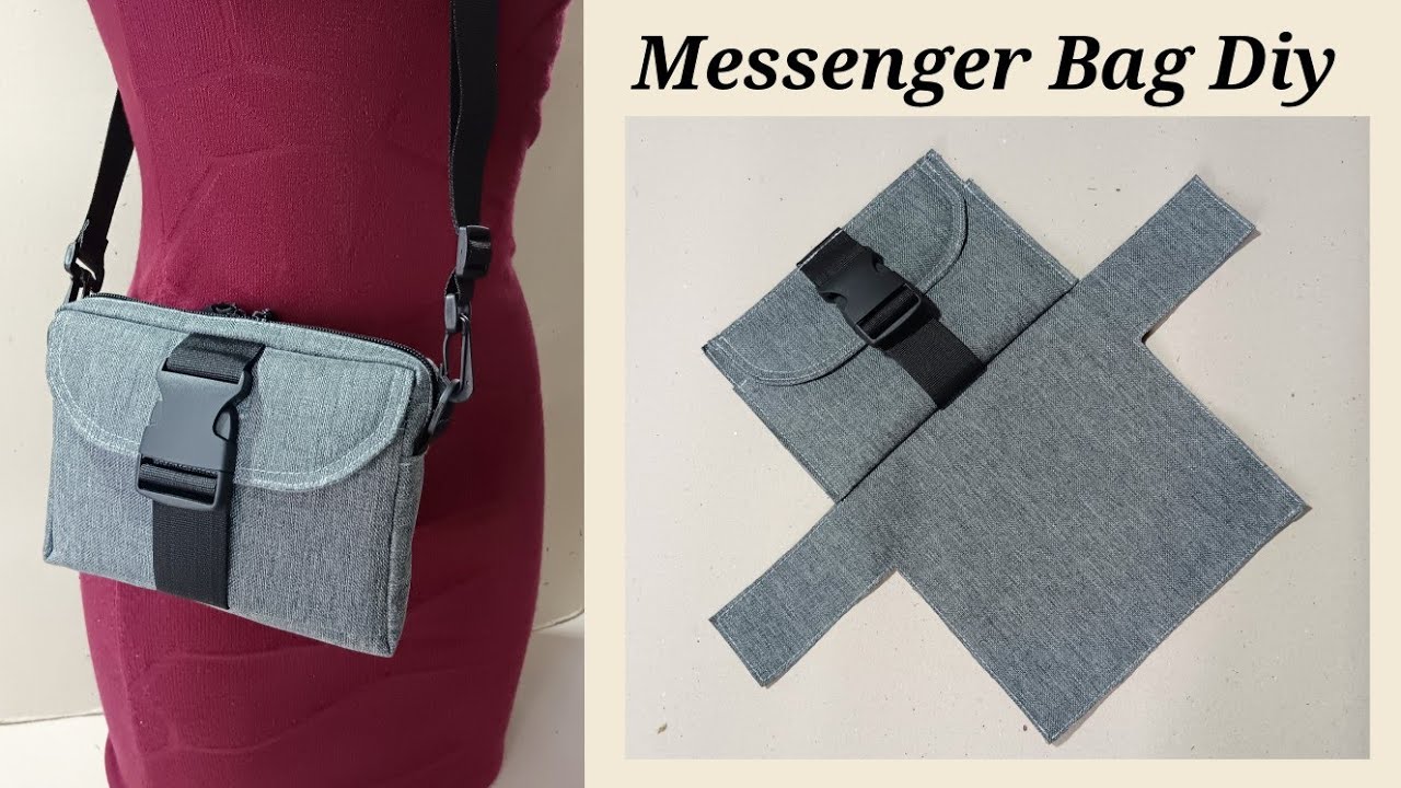 EASY MESSENGER BAG MAKING / bag sewing tutorial diy