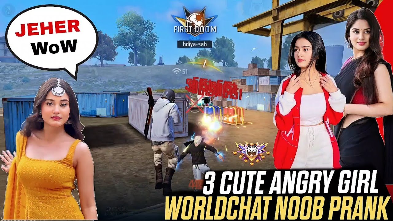 Worldchat Noob Prank On 3 Cute Angry Girl 😡
