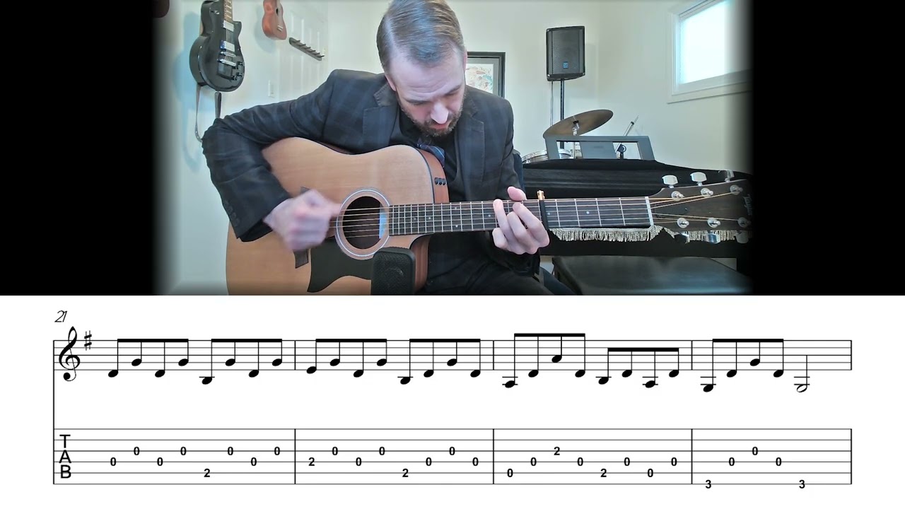 Camptown Races - Crosspicking Guitar Lesson (Sheet Music + TAB)