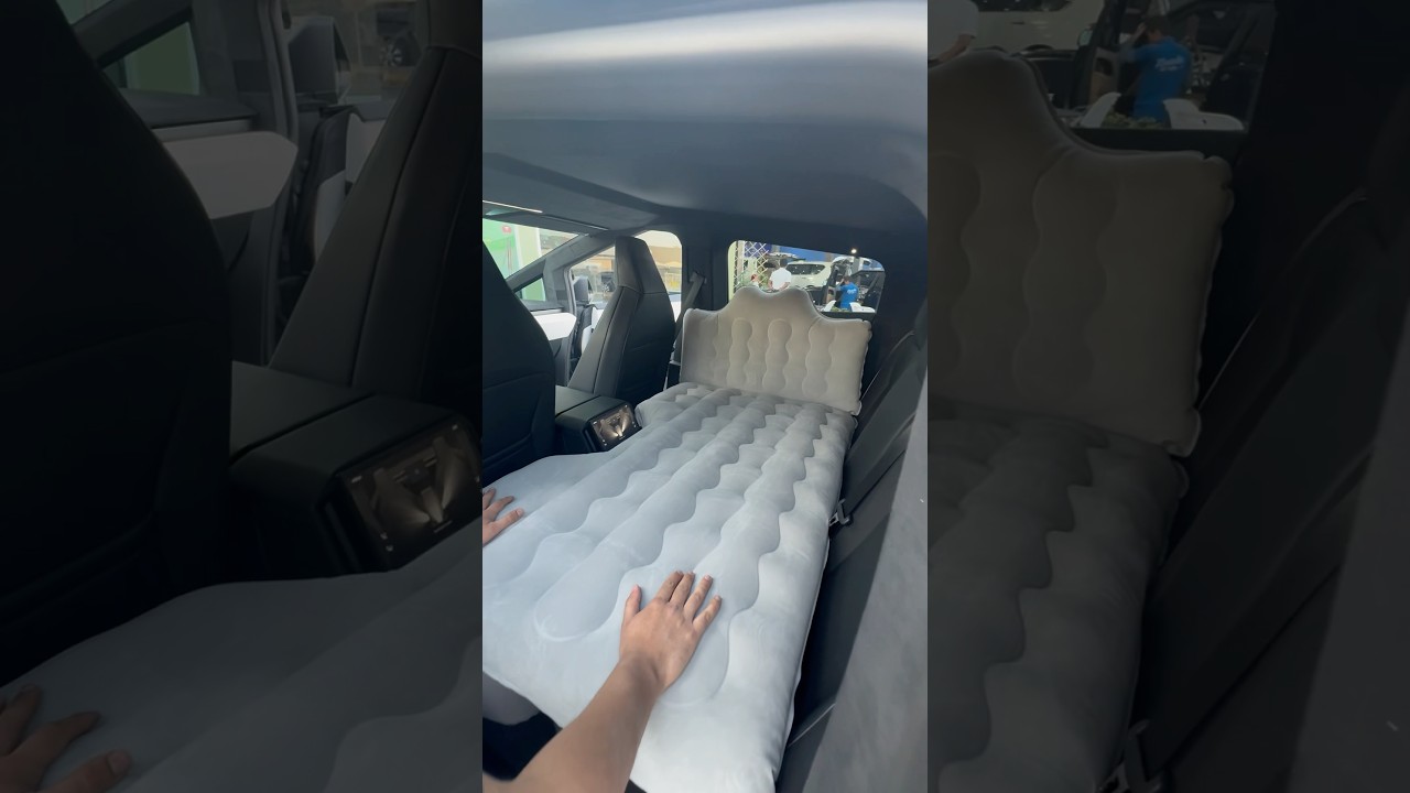 Rear Seat Camping Air Mattress for your Cybertruck!