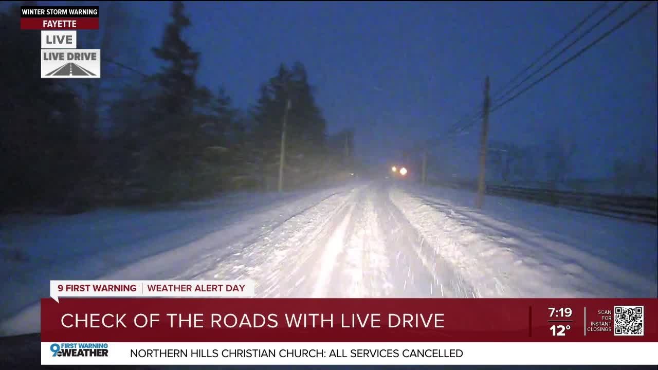 Road conditions in southwest Ohio deteriorate as snow storm hits