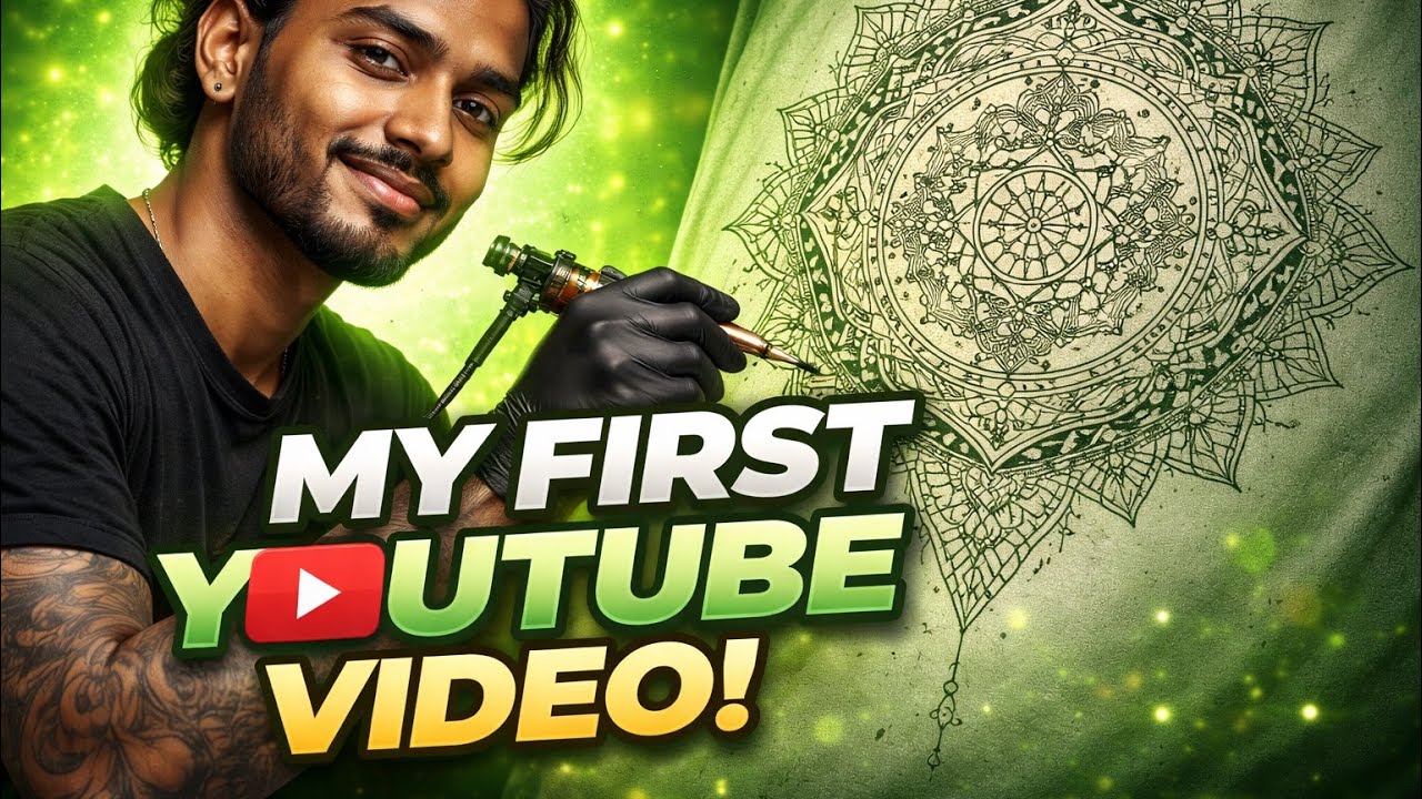 My First YouTube Video 🌿 Sree Chakra Fine Line Tattoo | Sacred Geometry