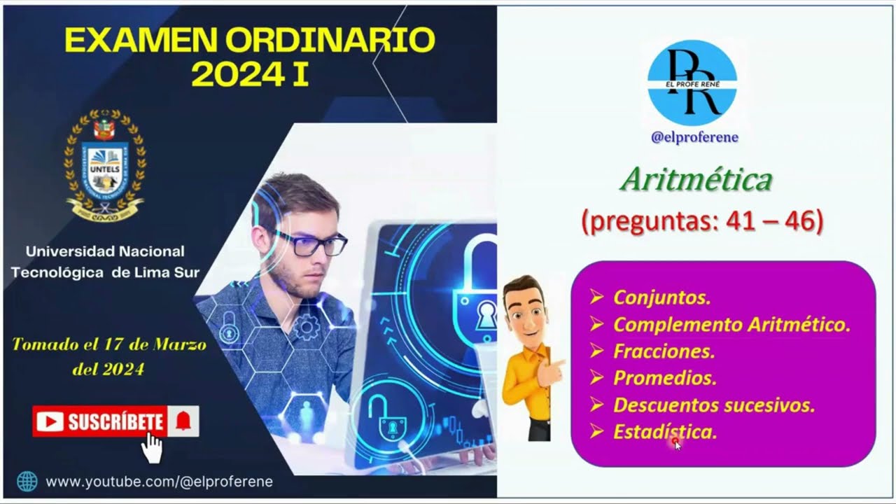 ARITMÉTICA _ EXAMEN DE ADMISION UNTELS 2024 I _ solución de las preguntas 41 hasta la 46