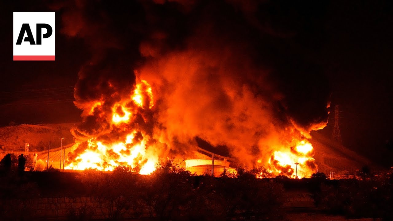 Huge fire in Tehran following Israel's attacks on Iran