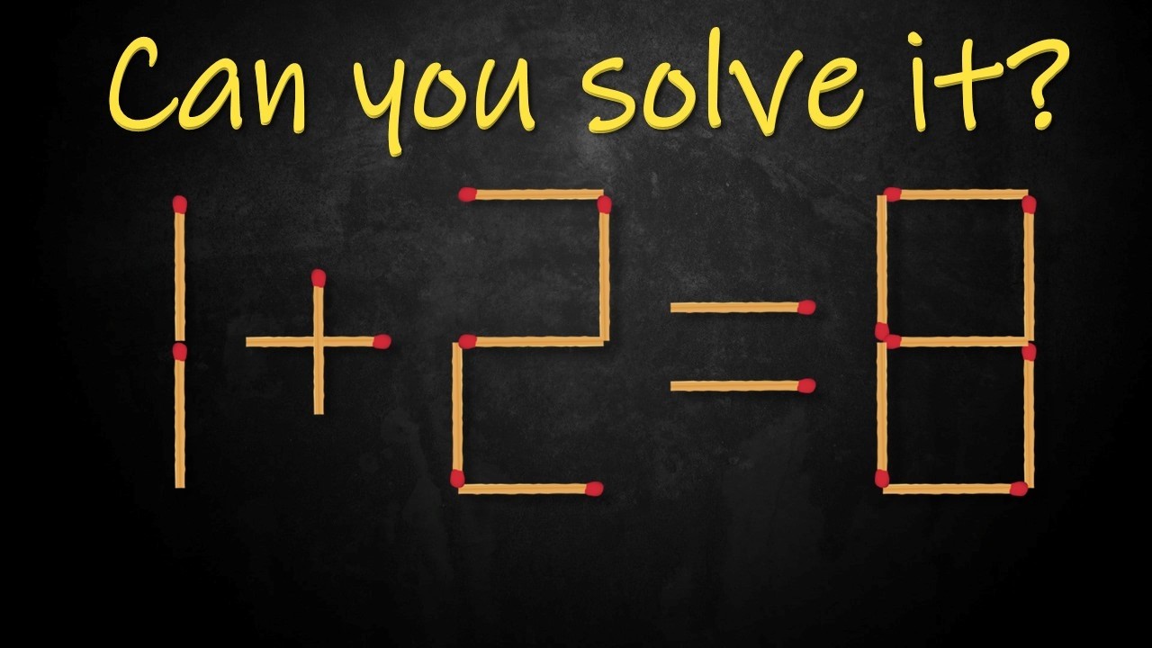 🧠 Move 1 Stick To Make Equation Correct 🧠 - Matchstick Puzzle Quiz