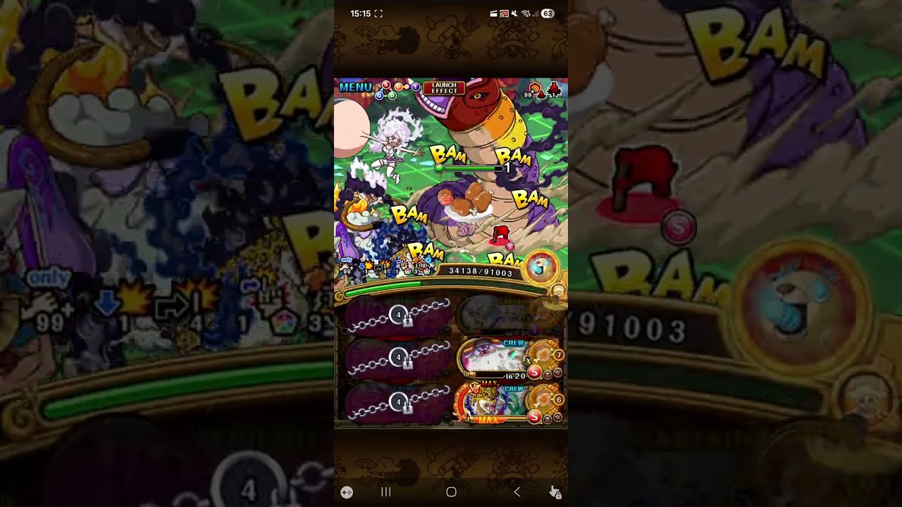 OPTC VS FIVE ELDERS BLITZ BATTLE! LUFFY+BONNEY, BROGGY, LUCCI, SANJI, SATURN RAID TEAM EASY GOING