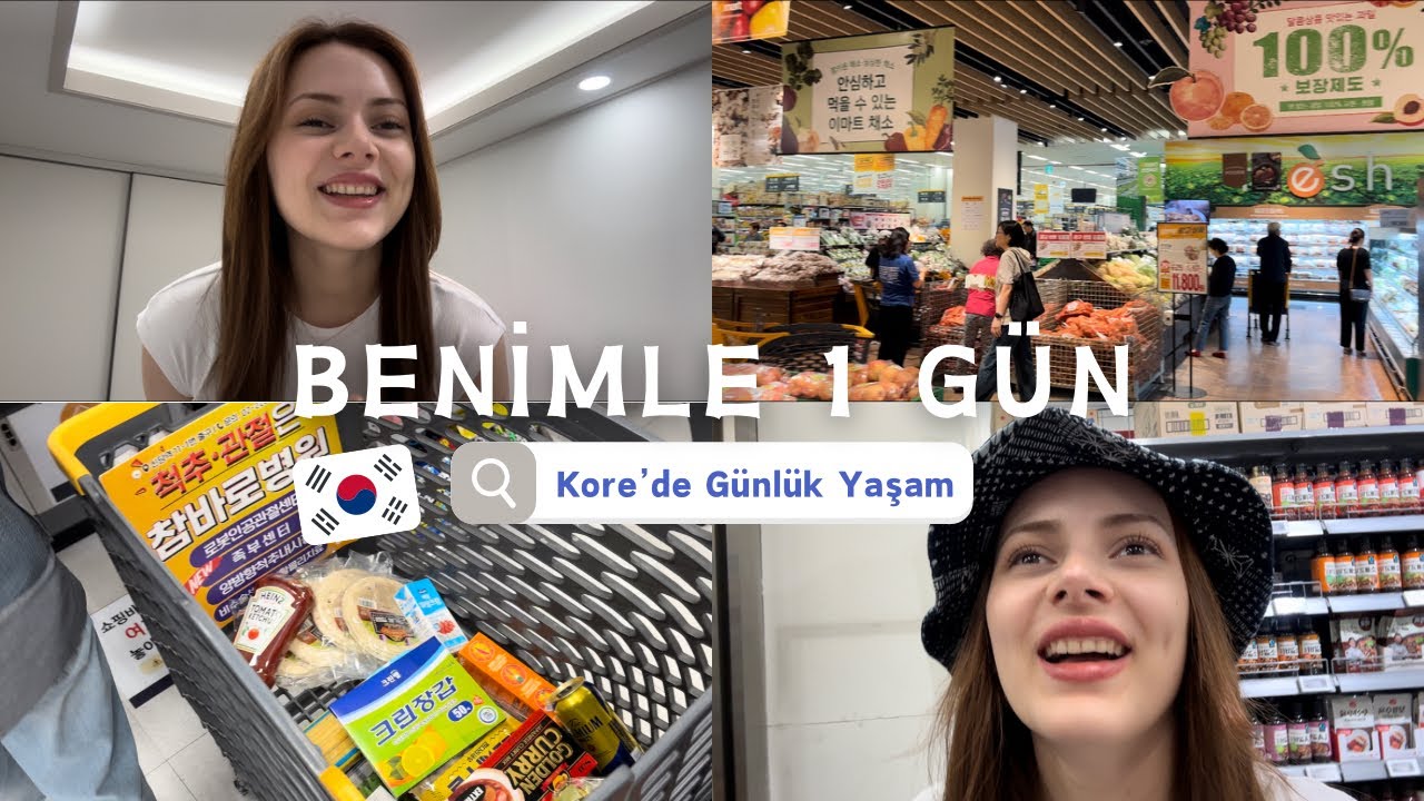 Kore’de Market Alışverişi | Benimle Bir Gün Vlog #güneykore