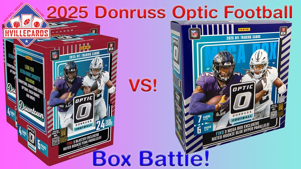 Битва коробок с футбольным мячом Donruss Optic 2025 года