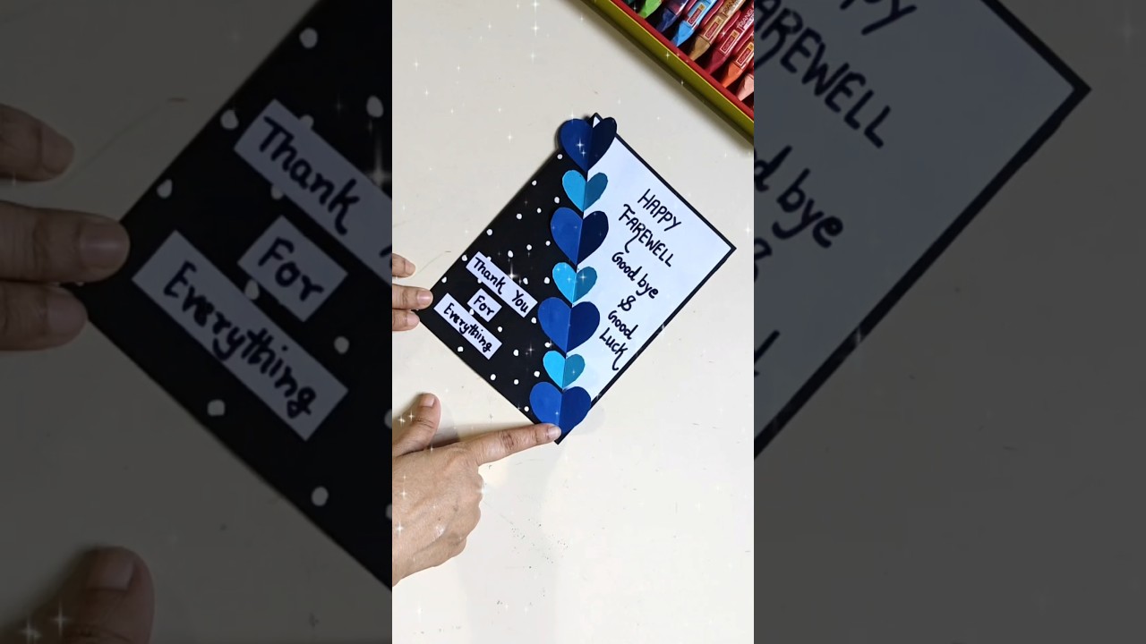 easy handmade farewell card / farewell day 