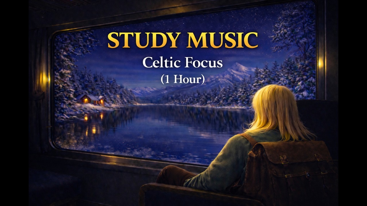 Celtic Focus Music for Deep Work | Winter Train Journey (1 Hour Ambient Study Music)