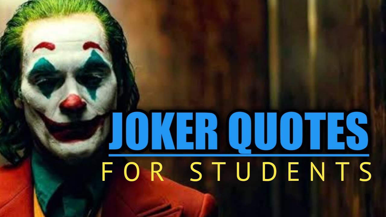 Joker Motivational Quotes For Students | Mq Joker Quotes