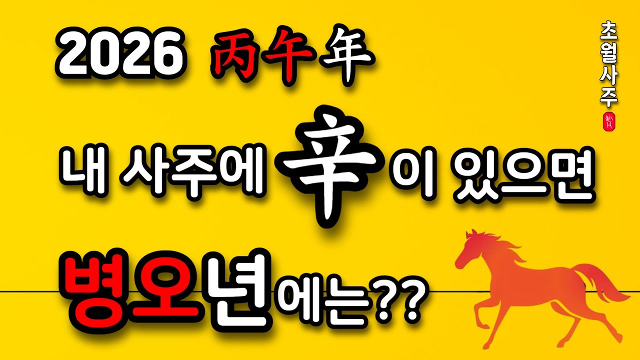 [2026년 운세] 내 사주에 신(辛)이 있다면, 2026 병오년(丙午年) 운세