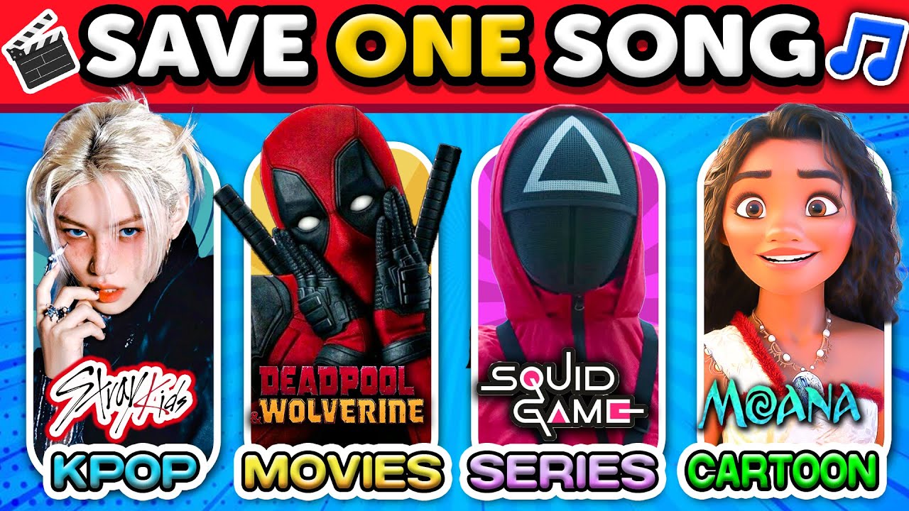 K-POP🎵 vs MOVIES 🎬 vs SERIES 📺 vs CARTOONS ⭐️ SAVE ONE SONG | Kpop Quiz 2025