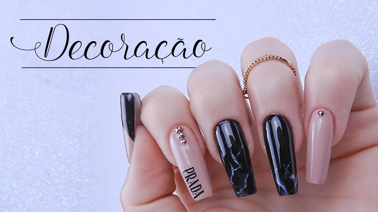 Esmaltação + Decoração Nas Unhas de Fibra de Vidro