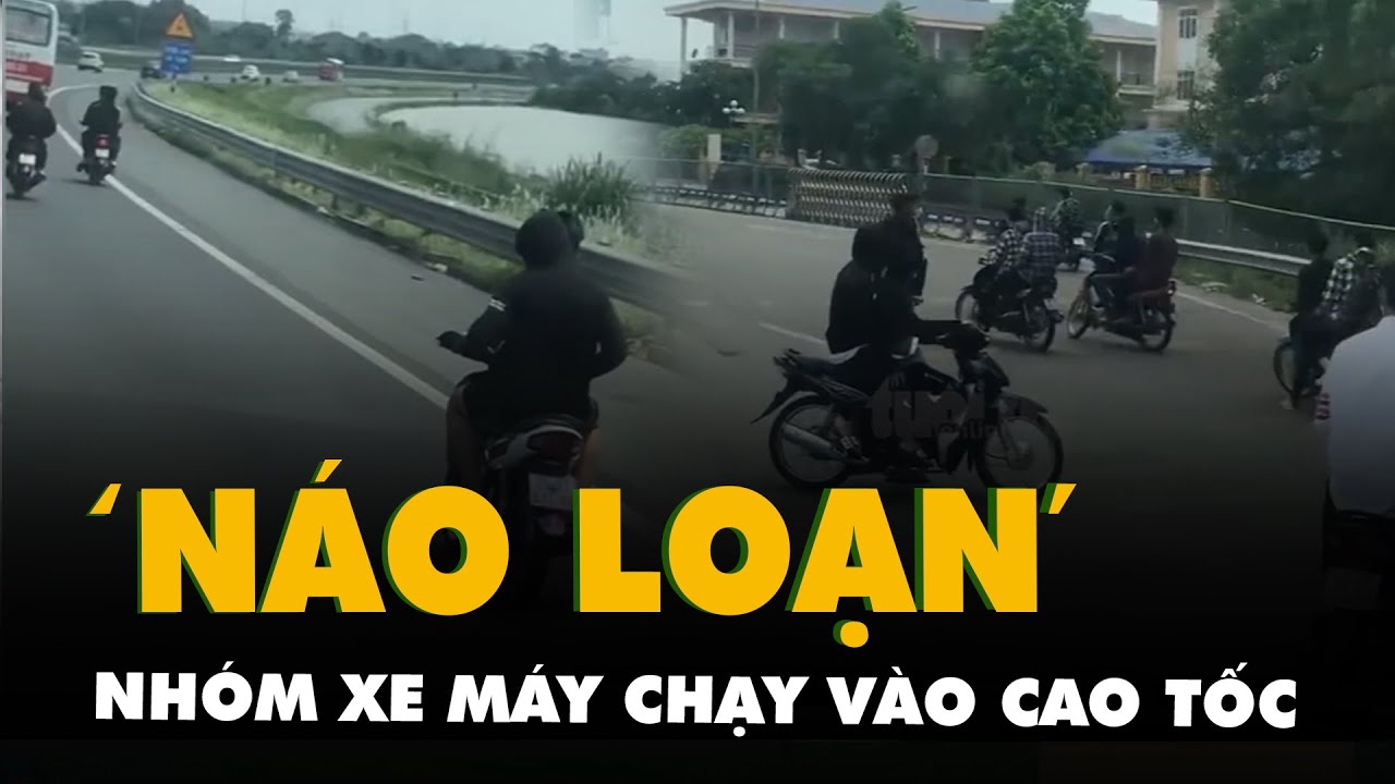 Nhiều xe máy chạy vào cao tốc Pháp Vân - Cầu Giẽ. Xác định 12 người liên quan