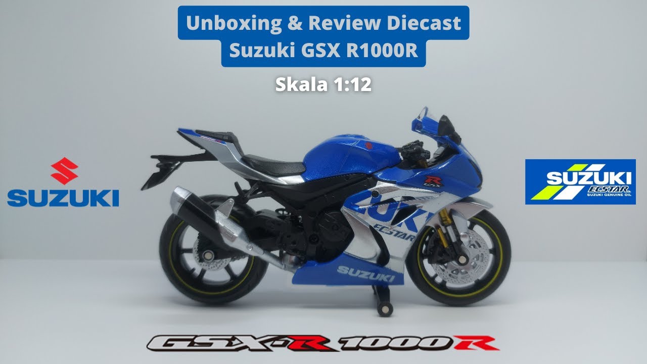 Unboxing & Review Diecast Suzuki GSX R1000R Skala 1:12 Makeda