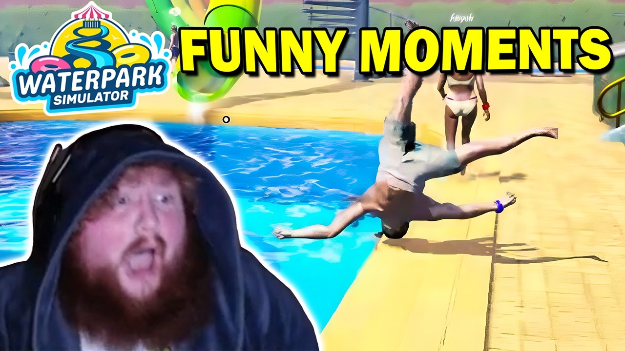 Самые смешные моменты от CaseOh в Waterpark Simulator! #8