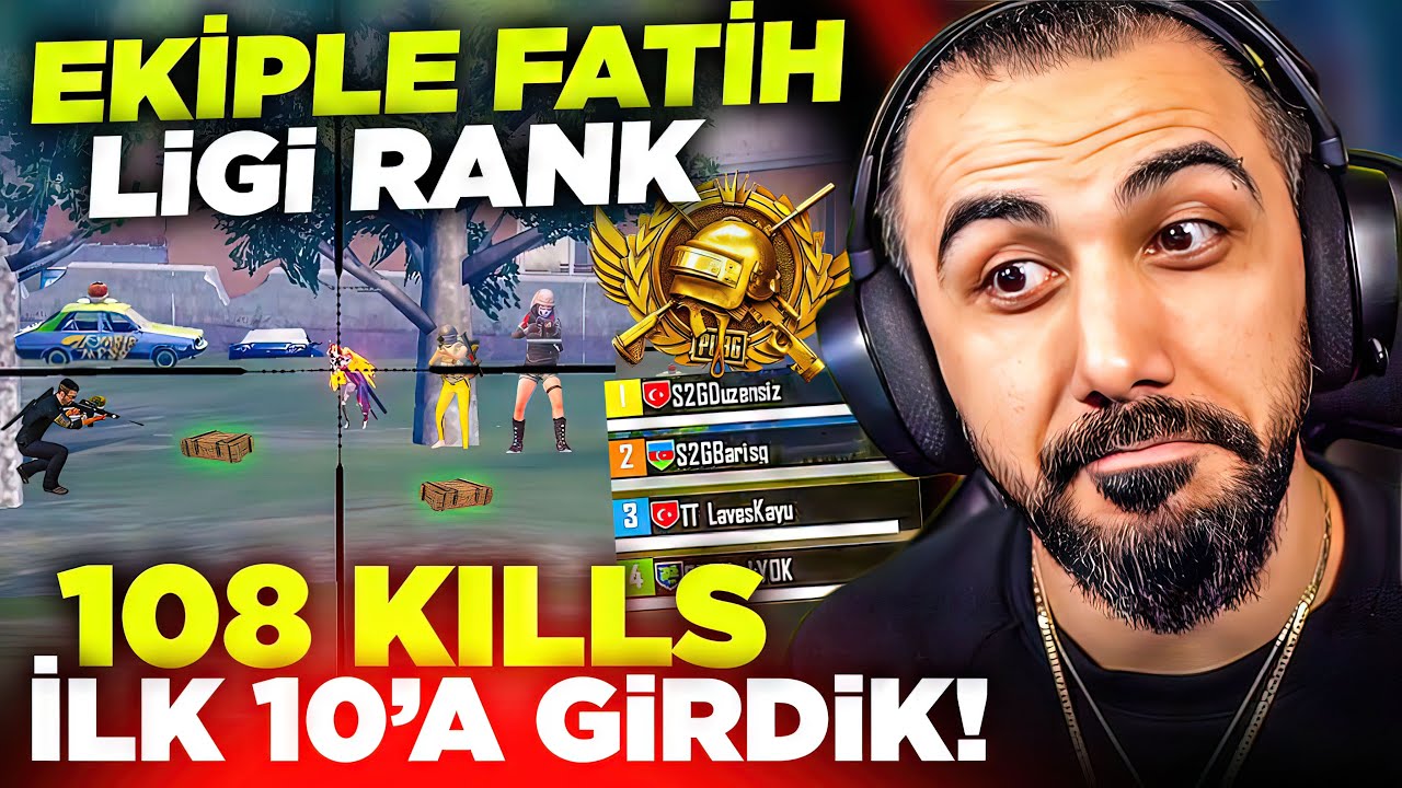 SIRALAMA İLK 10'A GİRDİK!! 😱 EKİPLE ZORLU FATİH LİGİ MAÇLARI!! (108 KILLS) | PUBG MOBILE