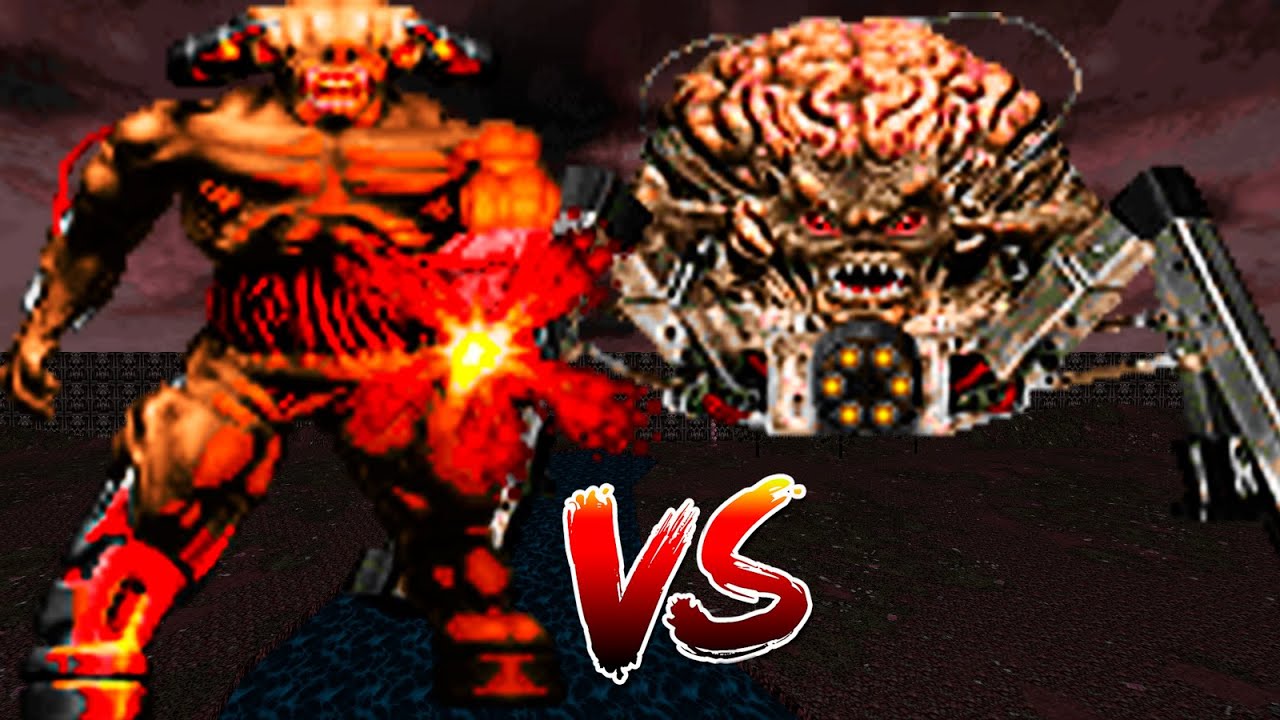 LORD OF DEIMOS vs INVASION LEADER  - BRUTAL DOOM Monster Infighting