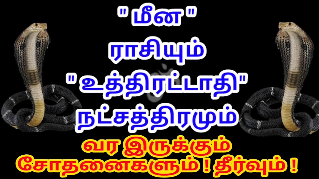 மீன ராசியும் உத்திரட்டாதி நட்சத்திரமும், வர இருக்கும் பிரச்சினையும் தீர்வும்! #மீனம் #meenam #rasi