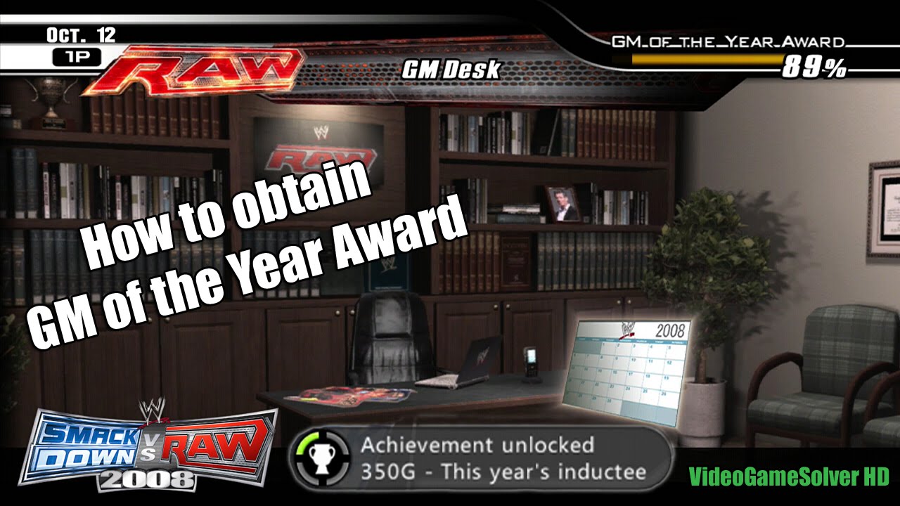 WWE SmackDown Vs. Raw 2008 [Xbox 360] - How to obtain the GM of the Year Award