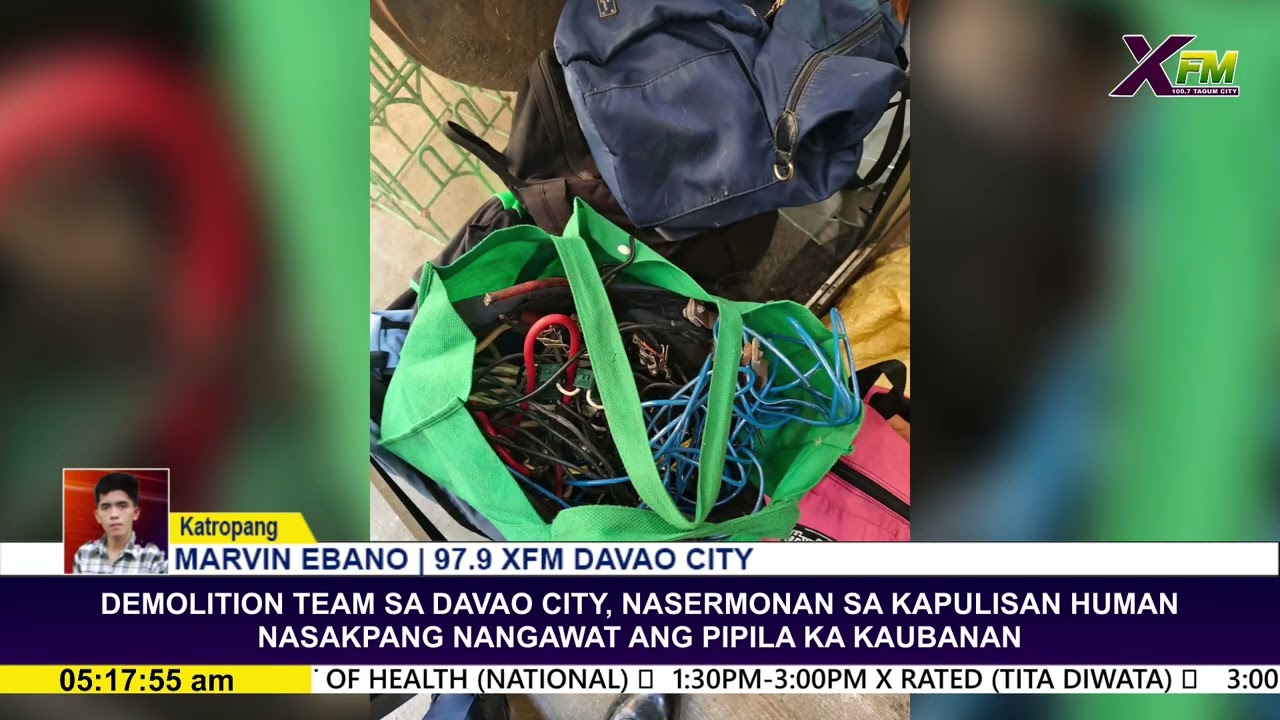 DEMOLITION TEAM SA DAVAO, NASERMONAN SA KAPULISAN HUMAN NASAKPANG NANGAWAT ANG PIPILA KA KAUBANAN