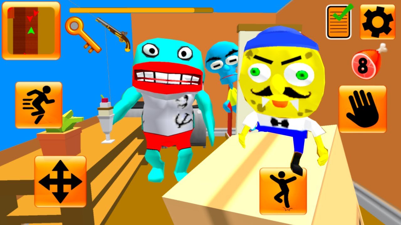 НОВЫЙ БАГ СПАНЧ БОБ СОСЕДЕЙ обновленная Игра ДЕЛАЮ КОНЦОВКУ - Plankton Gang. Sponge Neighbor