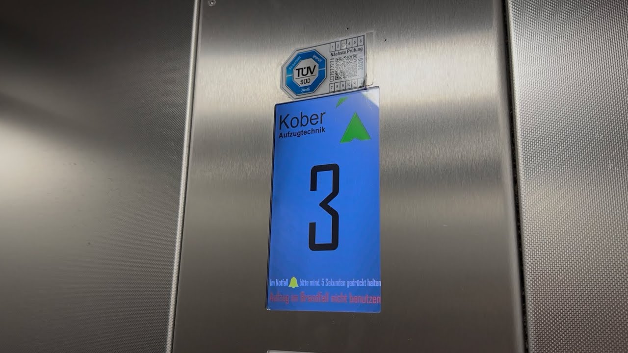 Brand new 2022 Kober Aufzüge Elevator at residential building, Stuttgart-Feuerbach
