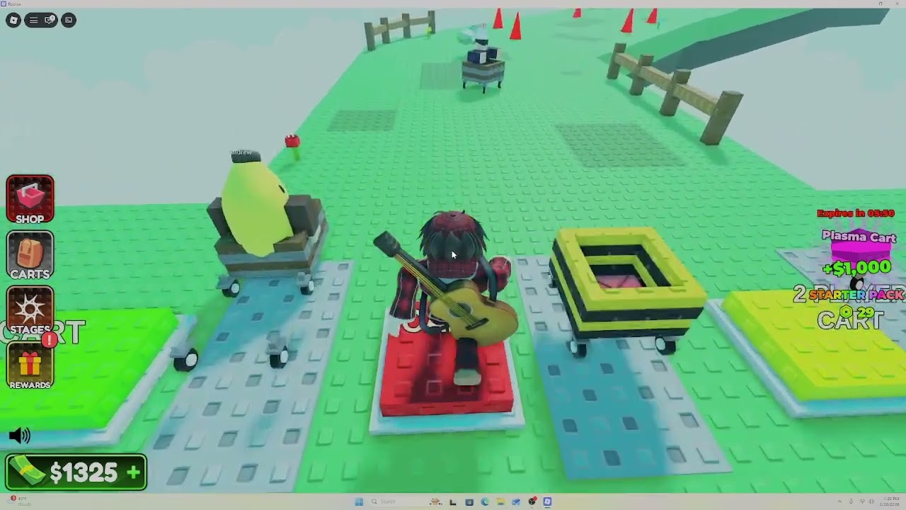 Roblox Roll in a Cart with friends!