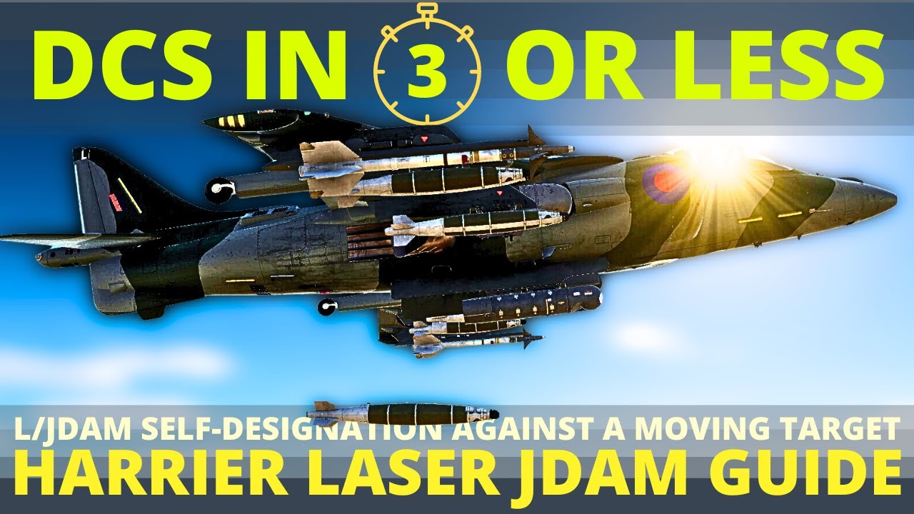 DCS Harrier GBU54 Tutorial - AV8B Laser JDAM Tutorial - DCS in 3 Or Less