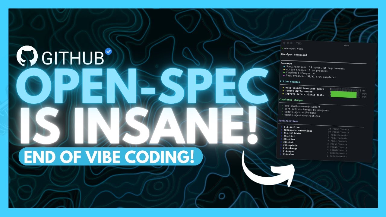 OpenSpec: НОВЫЙ набор инструментов кладёт конец Vibe Coding! В 100 раз лучше, чем Vibe Coding (по...