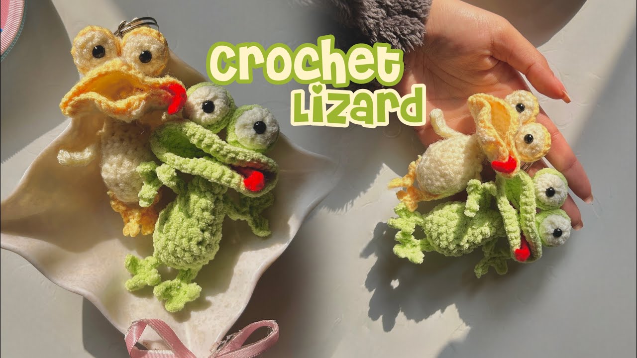 Step-by-step crochet lizard tutorial 🧶 Beginner friendly ✨
