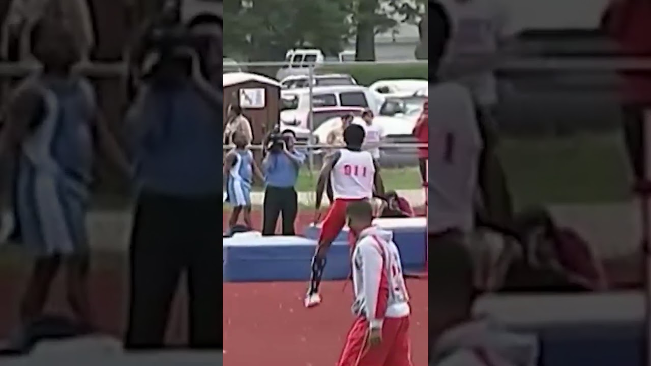 Olympian Erik Kynard Jr. going 7'03.25 ft. in high school🏅 #Shorts