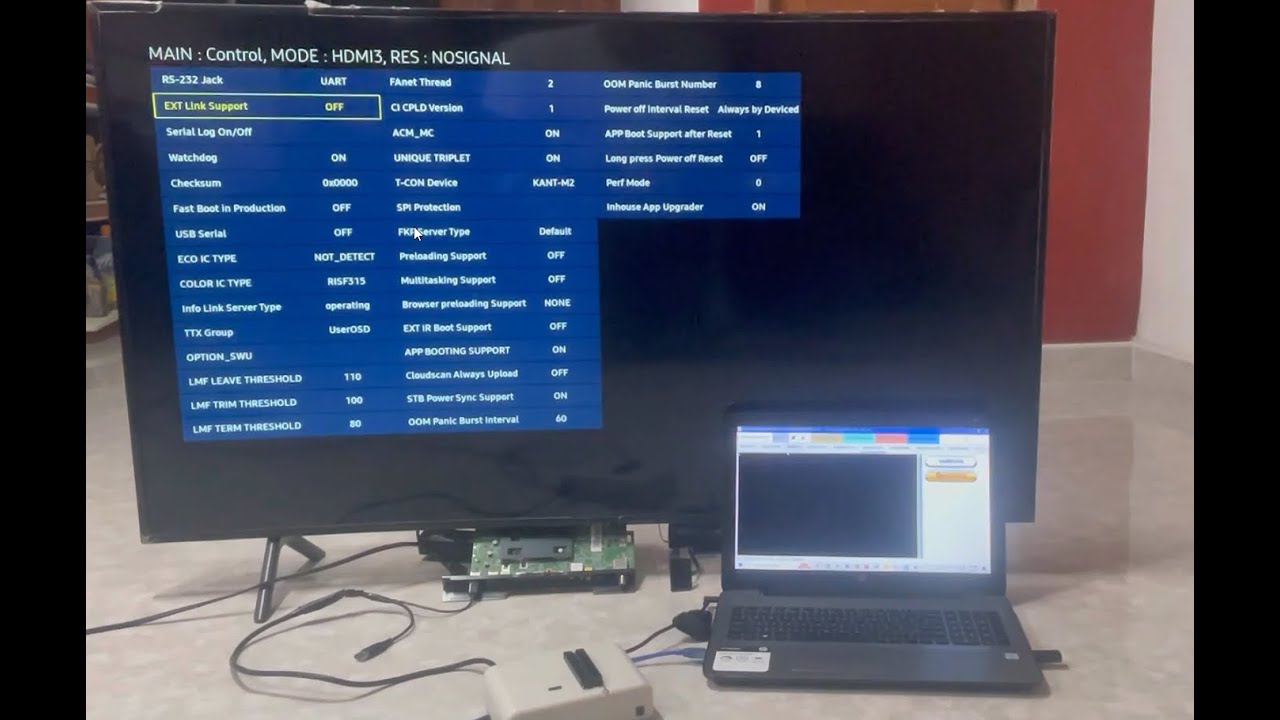 SAMSUNG UN55MU7300 Diagnóstico, Mirror y Habilitación de usb para UART.