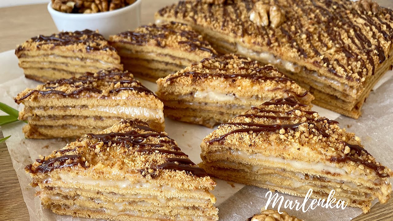 🐝MARLENKA🐝 - diós házi MARLENKA recept🍯✨ - BebePiskóta