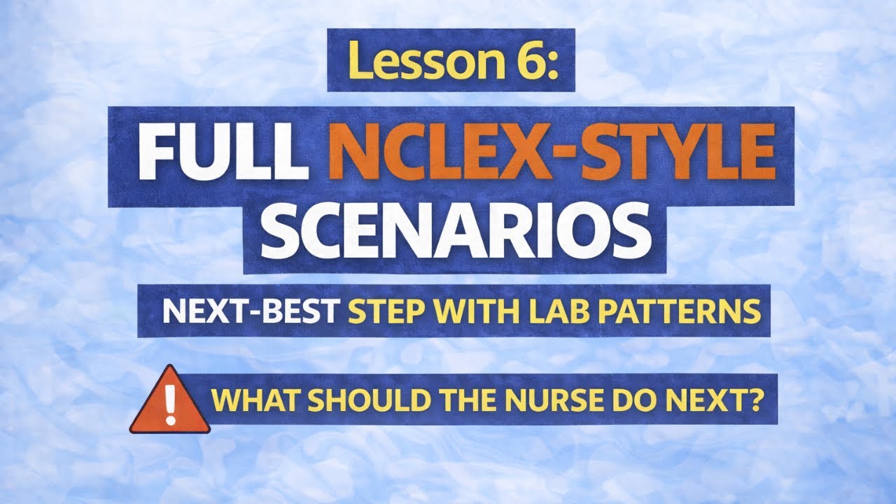 Next-Best Step NCLEX Scenarios: How to Choose the Safest Action with Lab Patterns