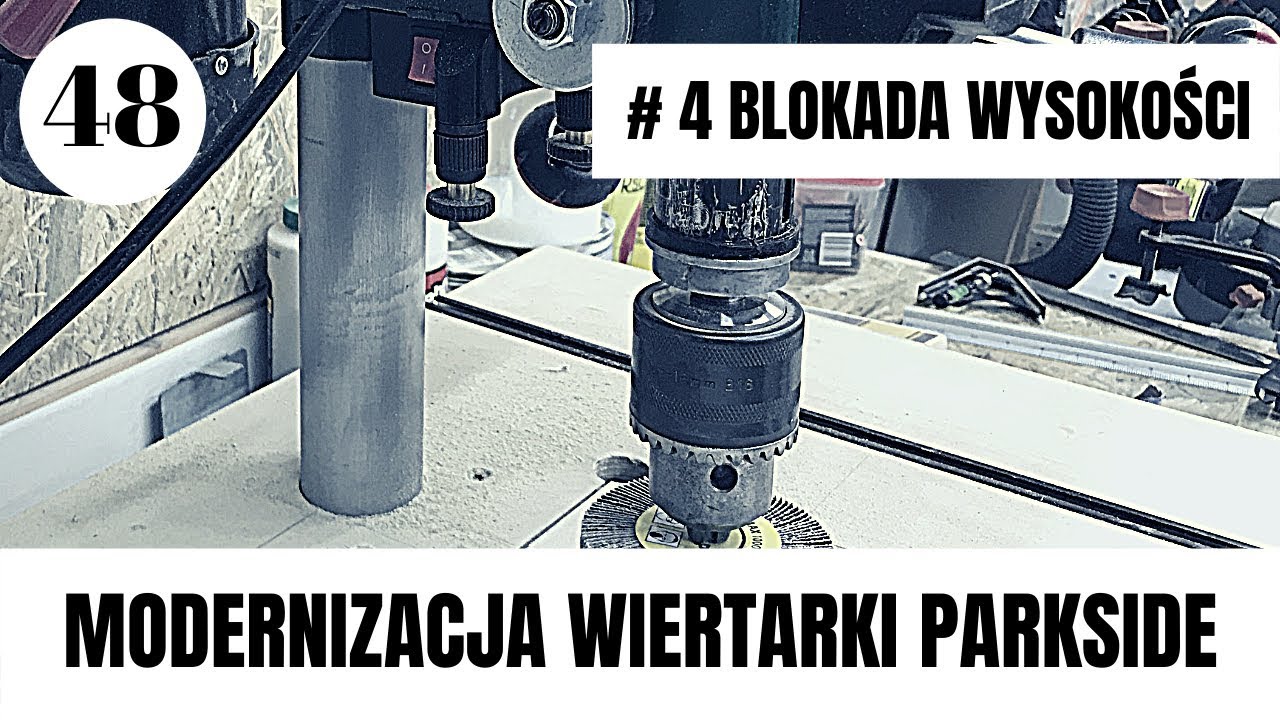 WIERTARKA STOŁOWA PARKSIDE / # 4 BLOKADA WYSOKOŚCI WRZECIONA - BLOKADA PINOLI