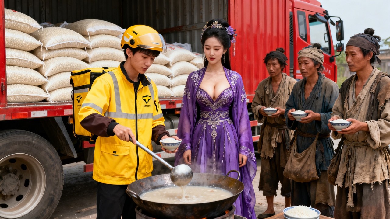窮小子帶着一卡車白粥穿越到饑荒年代，拯救無數難民，性感女帝以身相許！
