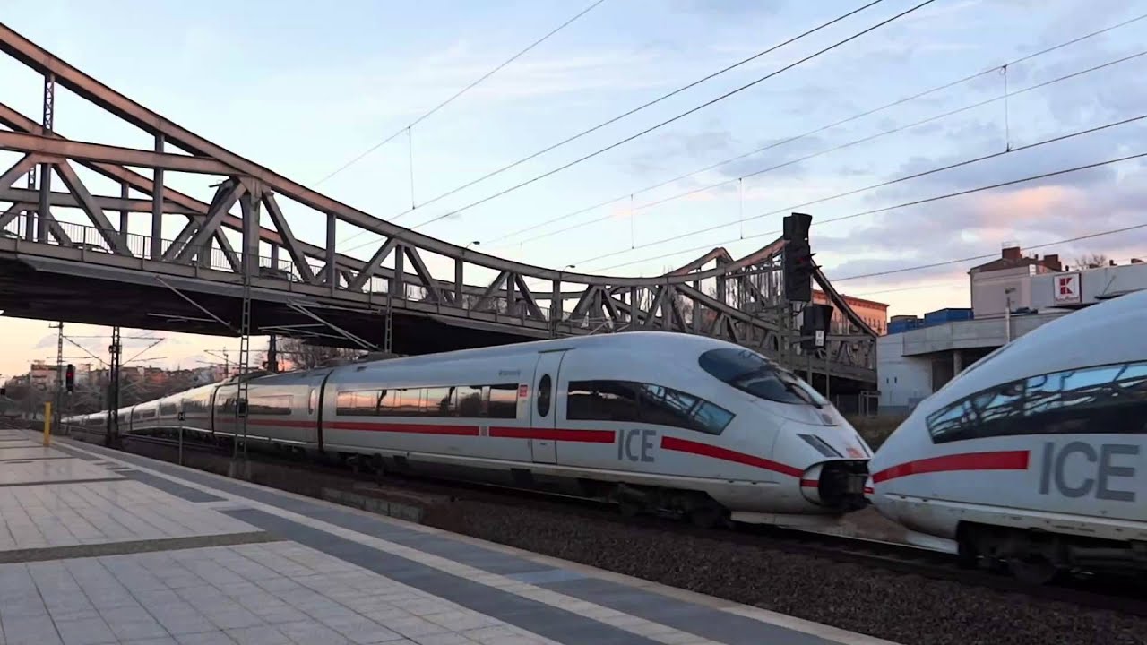 Berlin: Baureihe 406F (ICE 3-MF) + Baureihe 403 (ICE 3) in Berlin-Gesundbrunnen [1080p50 ᴴᴰ]