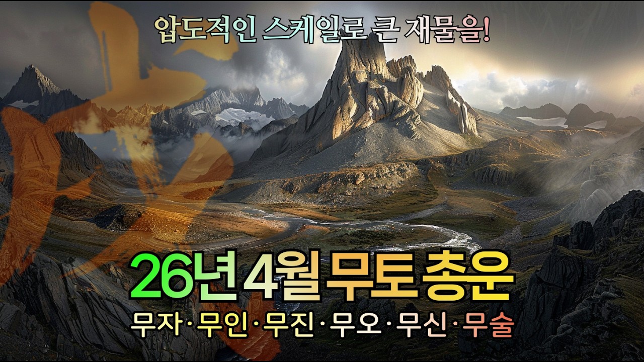 [⛰️4월 운세] 2026년 임진월 무토(戊土) 월운세. 
