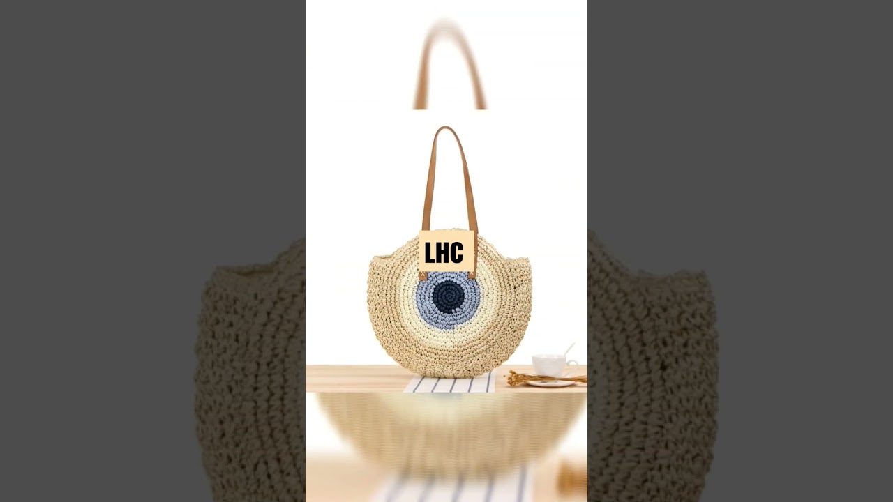 #Hand Made Straw Rattan #Beach Tote Bag #Premium  Quality