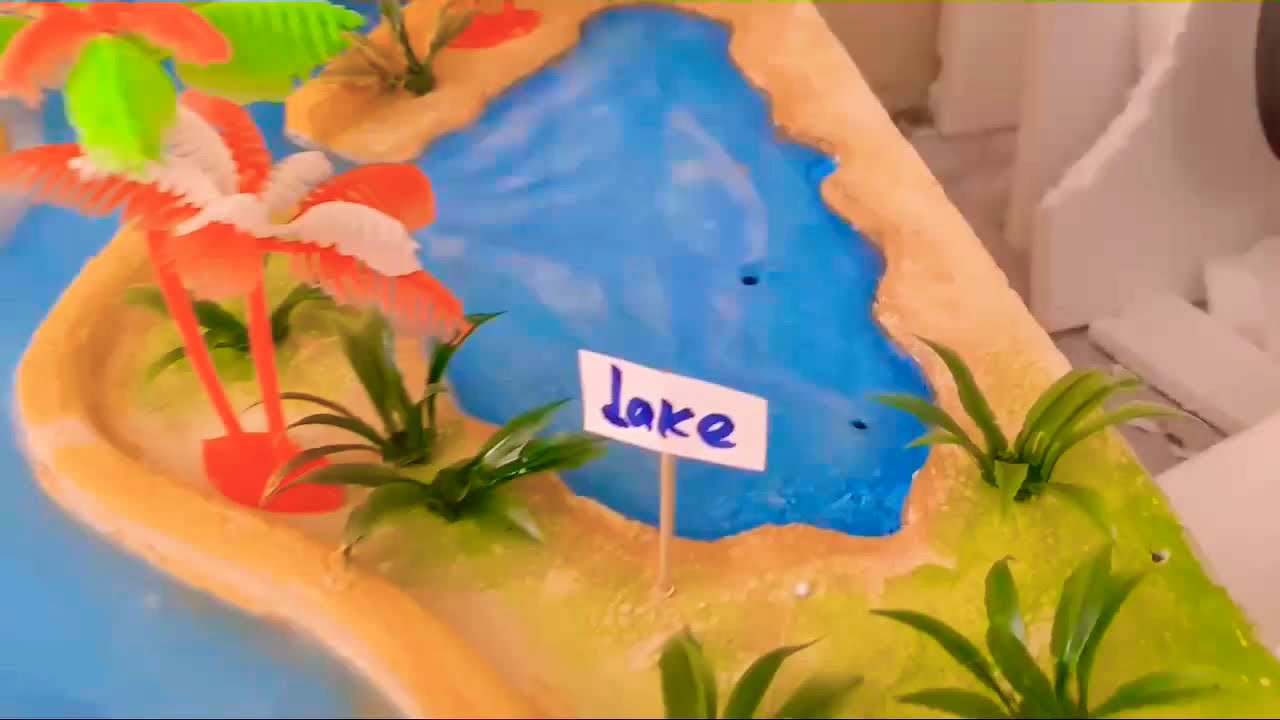School Project - Source of Water Working Model | Waterfall | River | Well | Pond | Sea Model