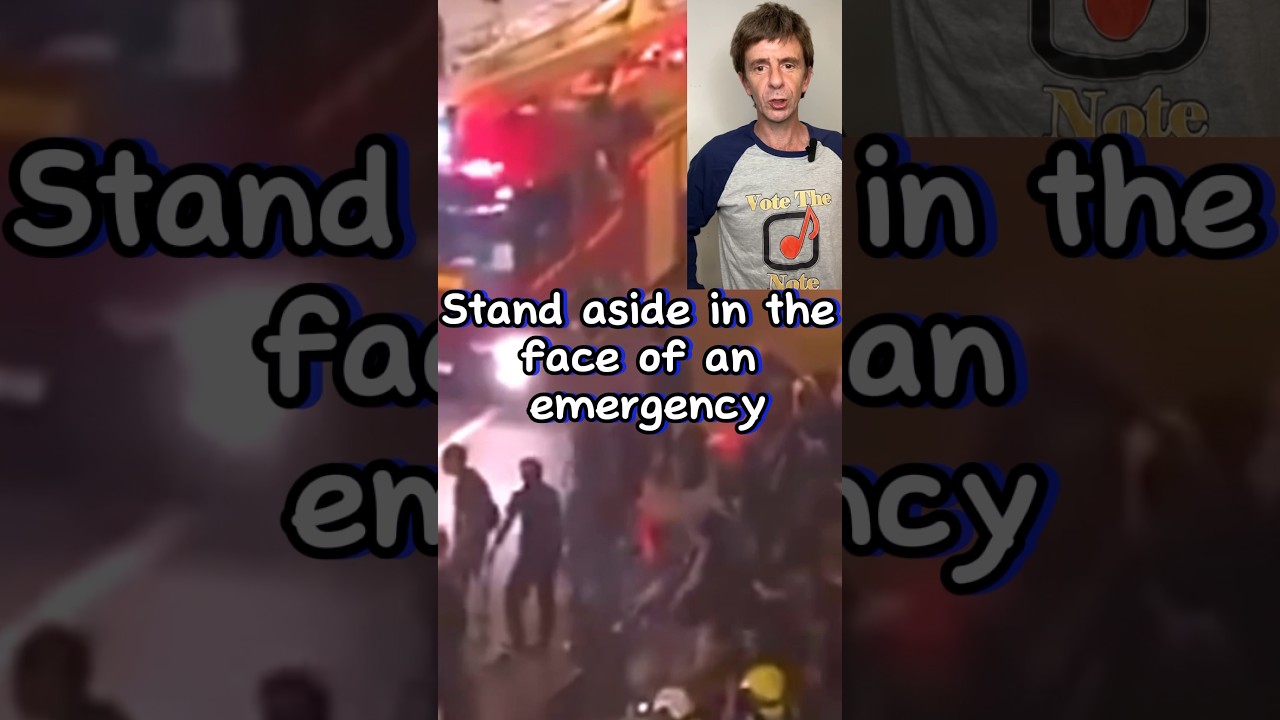 Compassion in Action: Protesters Make Space for Fire Truck Amid Protest 😀 #kindness