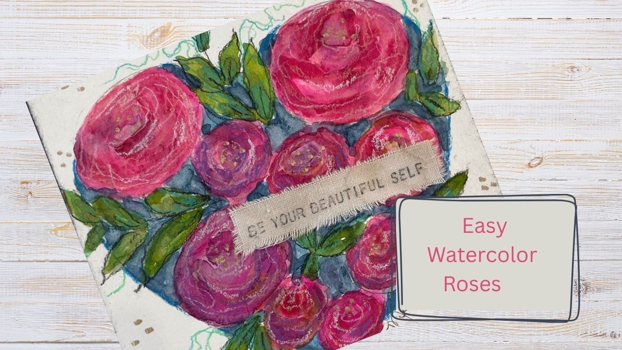 Easy to Paint Watercolor Roses 🌹 Simple Florals for Handmade Cards