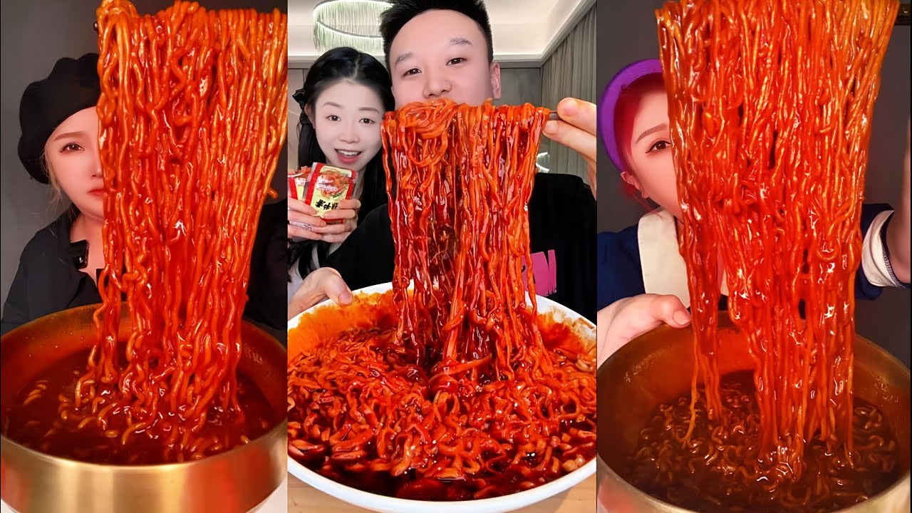 ASMR Mukbang 🔥 Extra Spicy Fire Noodles (Buldak Ramen) Eating | Korean Spicy Noodles Challenge