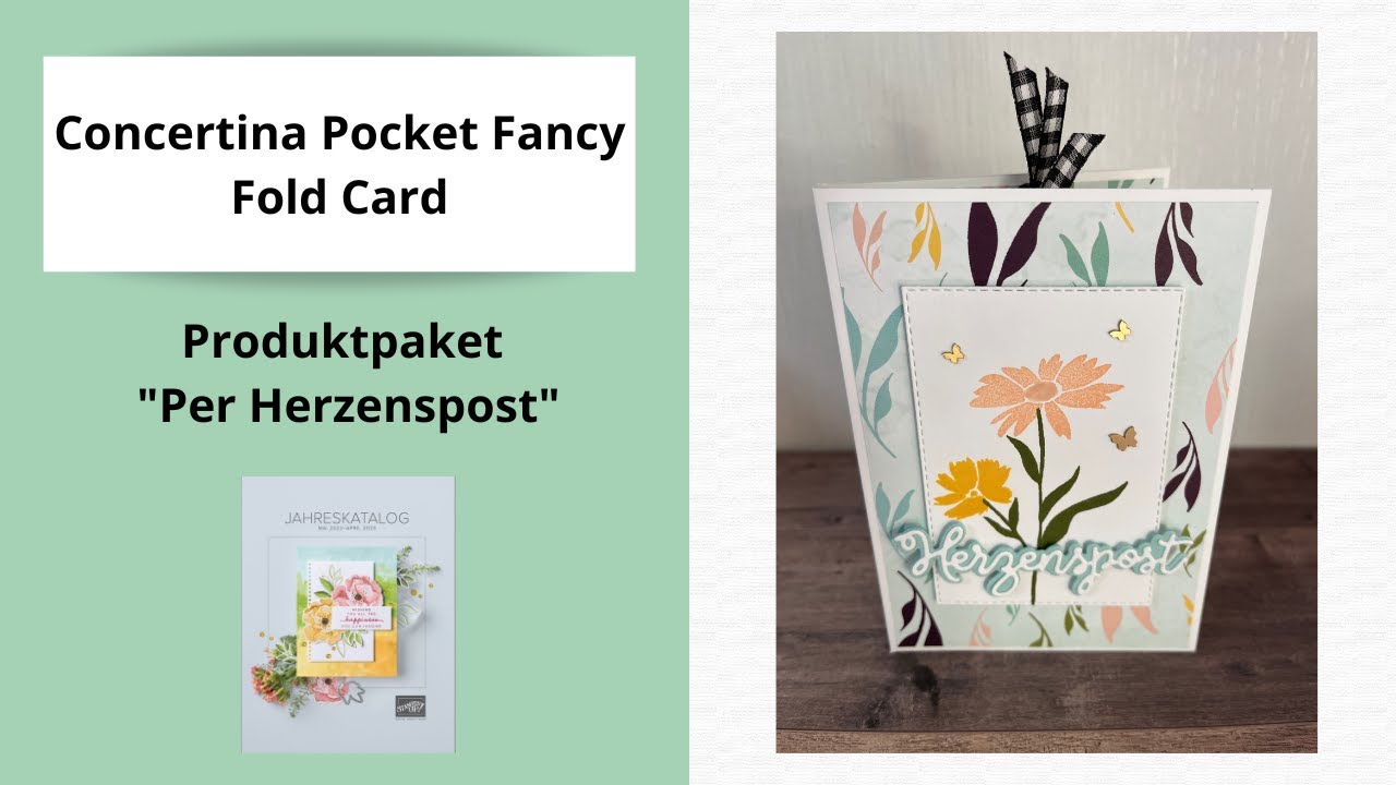 Concertina Pocket Fancy Card!!! In CM mit Stampin`UP! Produkten