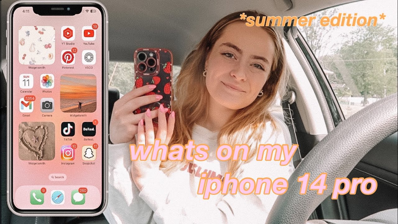 WHATS ON MY IPHONE 14 PRO 2023 SUMMER EDITION | HOW I CUSTOMIZED MY PHONE FOR SUMMER USING IOS 16