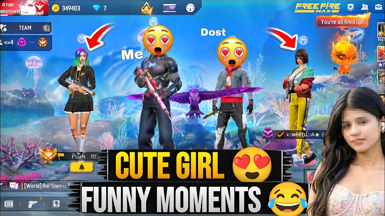 2 Cute Girl In My Lobby Free Fire Funny Moments 🤣🤣 #prank 