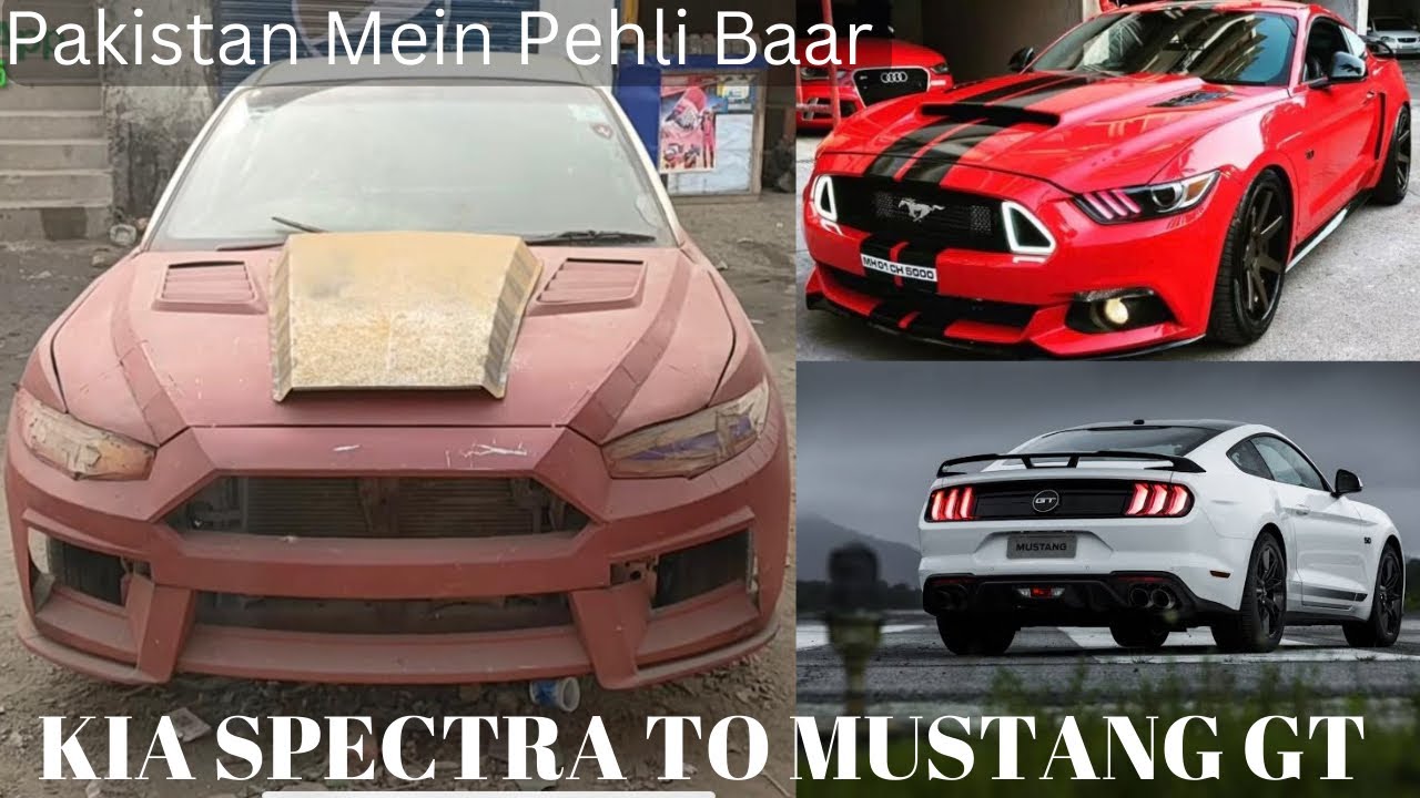 Pakistan Mein Pehli Dafa KIA SPECTRA Converted To MUSTANG GT 5.0🔥 Jazib Imran